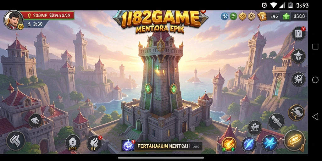 Screenshot menampilkan aksi seru dari gameplay Tower Defense di 182GAME.