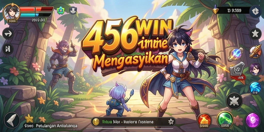 Tampilan gameplay menarik dari 456WIN dengan karakter Anime yang dinamis.