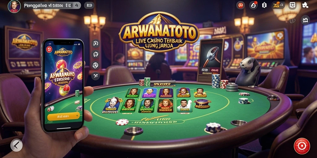 Tampilan gameplay mendebarkan dari ARWANATOTO di Live Casino.