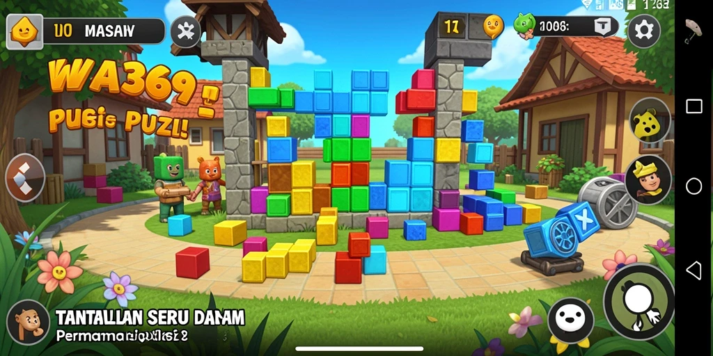 Screenshot utama menunjukkan momen seru saat menyelesaikan teka-teki Puzzle.